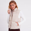 Doudoune droite sans manches sable femme