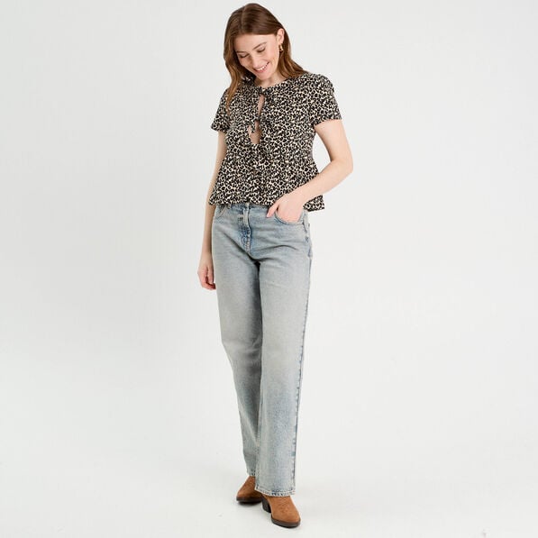 blouse avec noeuds blanc femme Blouse avec noeuds blanc femme