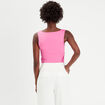 Débardeur effet seconde peau rose fushia femme