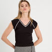 T-shirt manches courtes noir femme