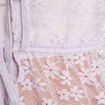 Blouse dentelle nouée parme femme