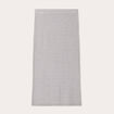 Jupe midi tricot crayon gris clair femme