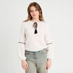 Blouse manches longues ecru femme