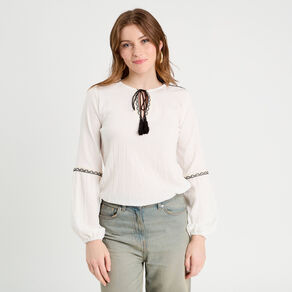 blouse manches longues ecru femme Blouse manches longues ecru femme