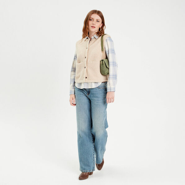 Chemise manches longues blanc femme