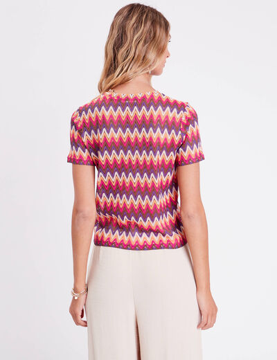 T-shirt manches courtes violet femme