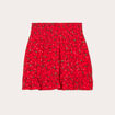 Jupe-short évasée rouge femme