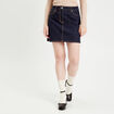 Jupe droite courte en jean denim brut femme
