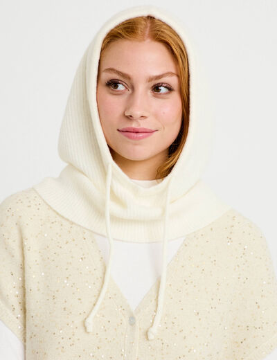 Cagoule ivoire femme