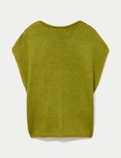 Gilet sans manches vert fonc&eacute; femme