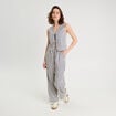 Gilet sans manches noeuds bleu marine femme