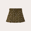 Jupe-short évasée vert kaki femme