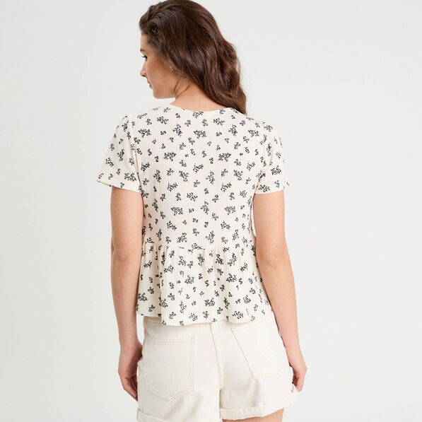 blouse manches courtes ecru femme Blouse manches courtes ecru femme