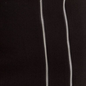 jupe droite details zippes noir femme Jupe droite détails zippés noir femme