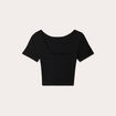 T-shirt manches courtes noir femme