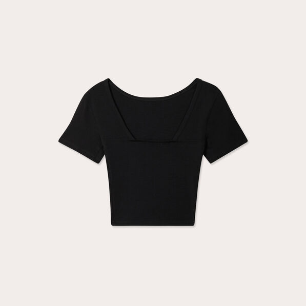 T-shirt manches courtes noir femme