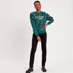 Sweat manches longues vert foncé femme
