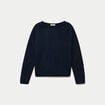 Pull manches longues bleu marine femme