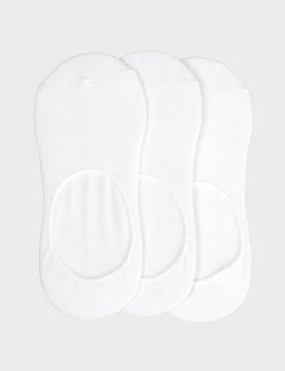 Lot 3 paires couvre pieds blanc femme