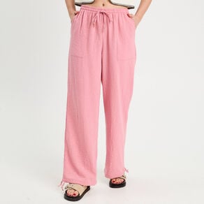 pantalon large fluide vieux rose femme Pantalon large fluide vieux rose femme