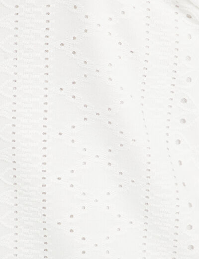 Robe empire évasée ecru femme