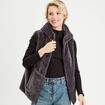 Doudoune réversible sans manches gris clair femme