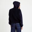 Gilet sans manches effet polaire col v bleu marine femme