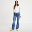 Jean bootcut taille basse denim double stone femme