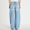 Jean barrel taille haute denim triple stone femme