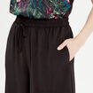 Pantalon large fluide noir femme