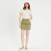 Jupe cargo en jean vert kaki femme