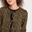 Blouse nou&eacute;e manches longues vert kaki femme