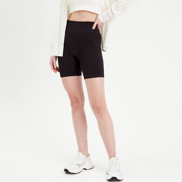 short cycliste sans couture noir femme Short cycliste sans couture noir femme