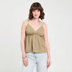 Caraco bretelles fines vert kaki femme