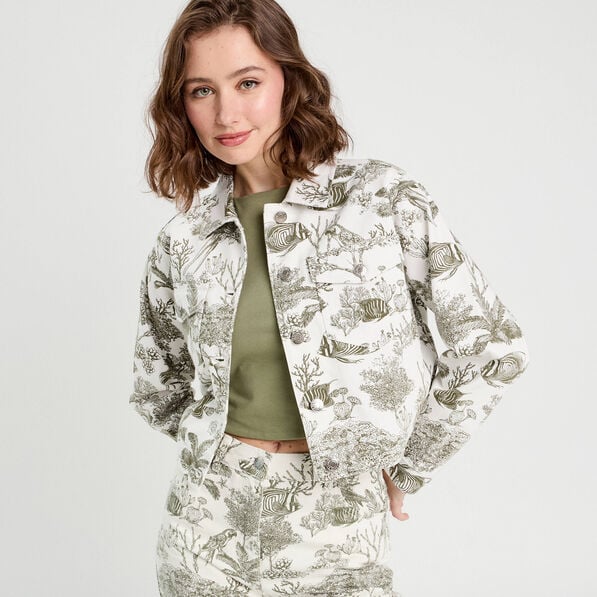 veste courte boutonnee en jean blanc femme Veste courte boutonnée en jean blanc femme