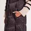 Doudoune longue sans manches noir femme