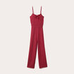 Combinaison large longue stretch rouge fonc&eacute; femme