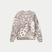 Pull col rond manches longues ecru femme