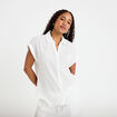Blouse manches courtes ecru femme