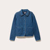 Veste en jean manches longues denim stone femme