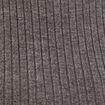 Pull col roulé côtelé gris foncé femme