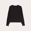 Blouse avec volants noir femme