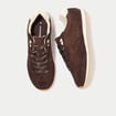 Basket aspect daim marron femme