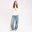 Pull manches longues ecru femme