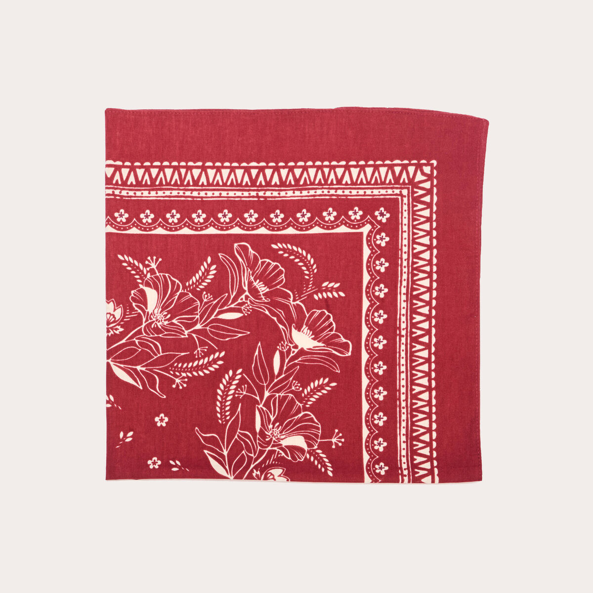 Foulard carré vieux rose femme