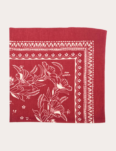 Foulard carré vieux rose femme