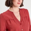 Blouse manches 3/4 vieux rose femme