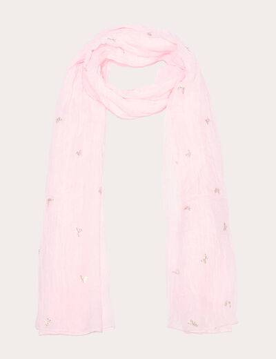 Foulard rose clair femme