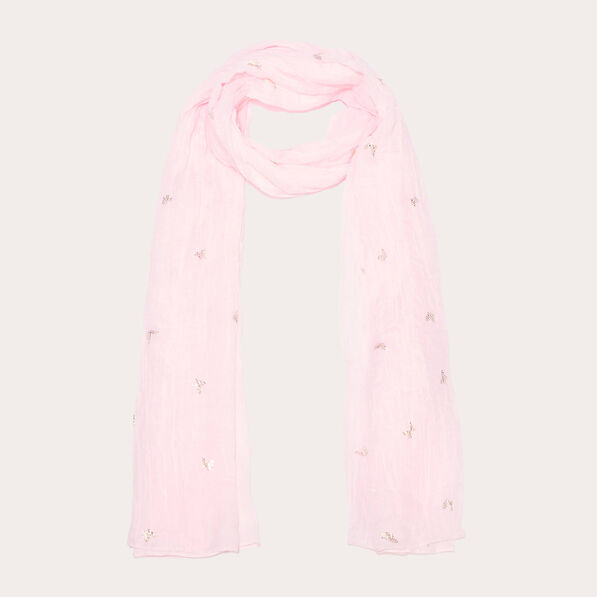 Foulard rose clair femme