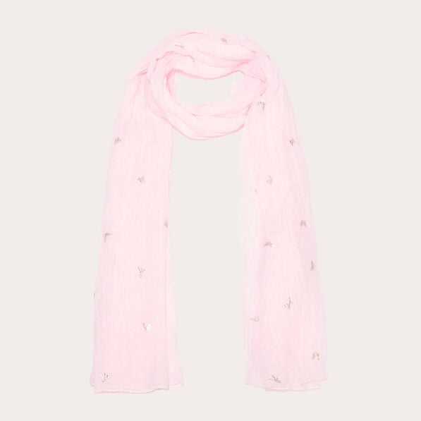 foulard rose clair femme Foulard rose clair femme